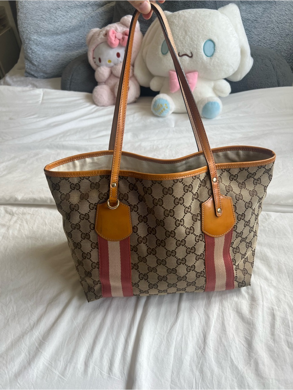 Gucci Beige GG Supreme Canvas Tote
